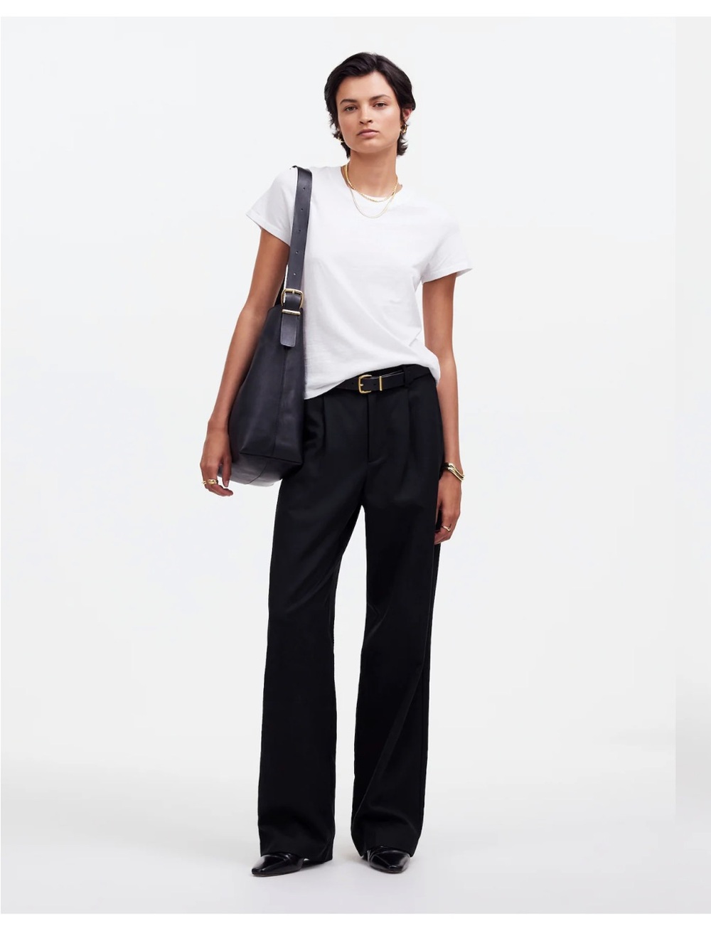 Madewell Black Slouchy Straight Pant